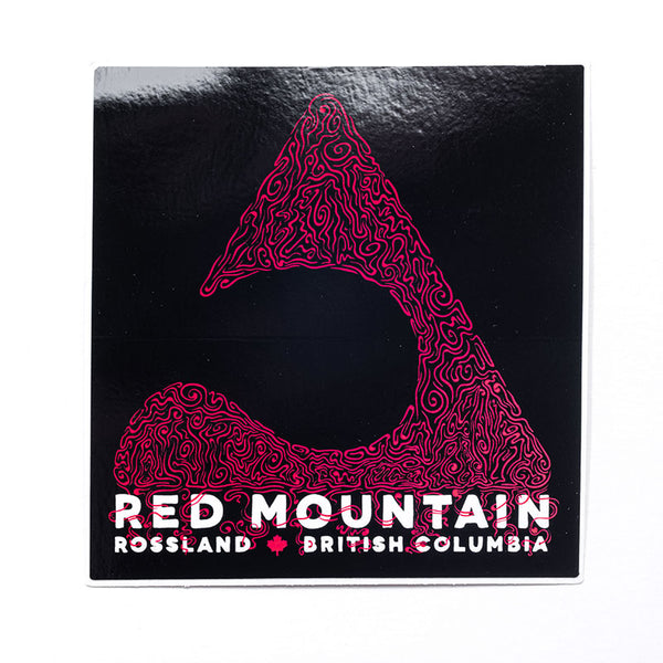 RED Mountain Roots Sticker Square - Piste Off Supply Co.